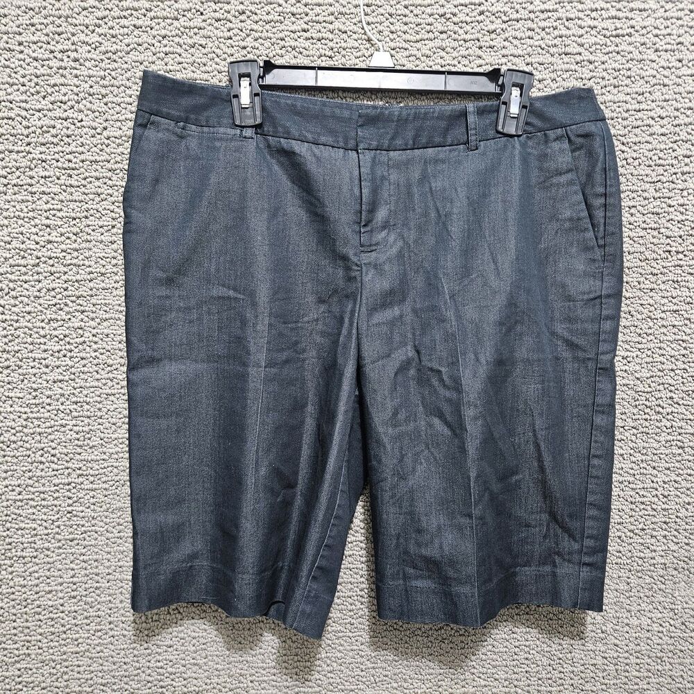 MOSSIMO Women's Dark Blue Raw Bermura Stretch Shorts Size 12